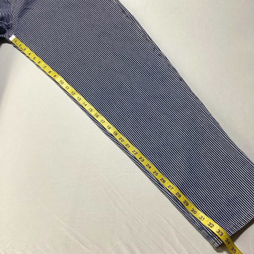 Vintage Rockies Blue and White Striped Denim Bib Overalls Sz L inseam34 - Picture 10 of 11